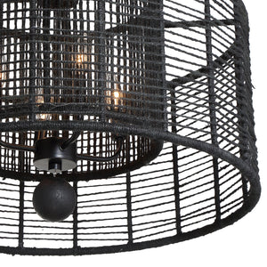 Jayna 4 Light Matte Black Chandelier