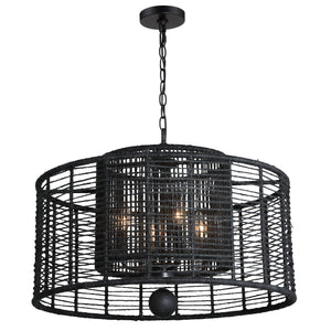 Jayna 4 Light Matte Black Chandelier