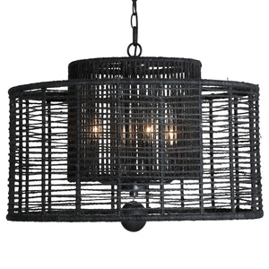 Jayna 4 Light Matte Black Chandelier