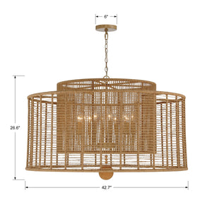 Jayna 12 Light Burnished Silver Chandelier
