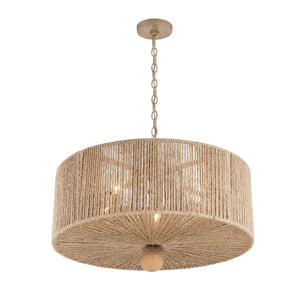 Jessa 5 Light Burnished Silver Pendant