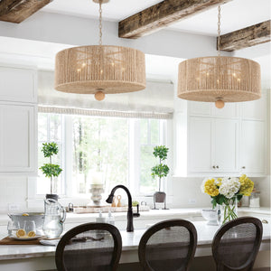 Jessa 5 Light Burnished Silver Pendant