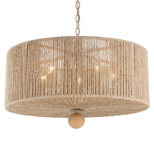 Jessa 5 Light Burnished Silver Pendant