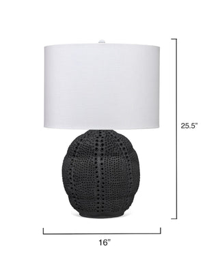 Lunar Table Lamp - Matte Black Porcelain