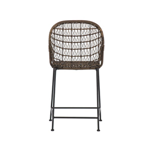 Bandera Outdoor Woven Counter Stool - Distressed Grey
