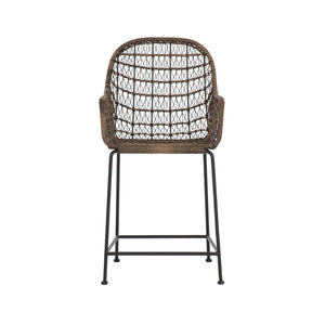 Bandera Outdoor Woven Counter Stool - Distressed Grey
