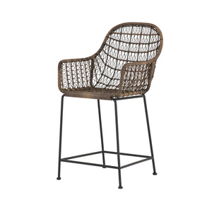 Bandera Outdoor Woven Counter Stool - Distressed Grey