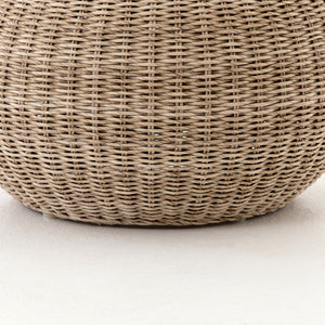 Phoenix Outdoor Round Accent Stool - Vintage White