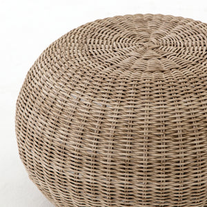 Phoenix Outdoor Round Accent Stool - Vintage White