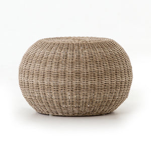 Phoenix Outdoor Round Accent Stool - Vintage White