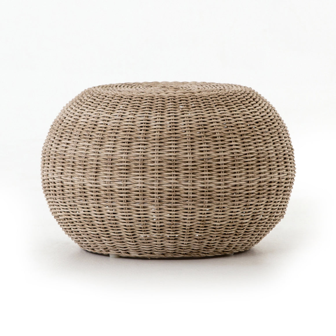 Phoenix Outdoor Round Accent Stool - Vintage White