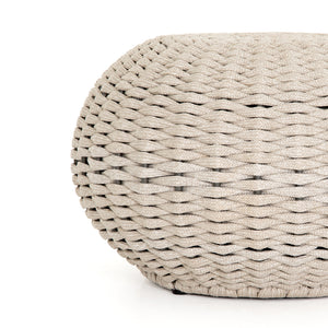 Phoenix Outdoor Round Accent Stool - Natural Rope