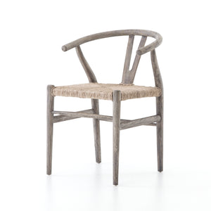 Muestra Wishbone Teak Dining Chair - Weathered Grey