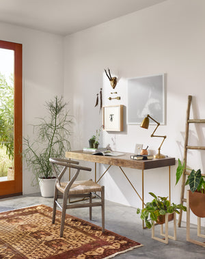 Muestra Wishbone Teak Dining Chair - Weathered Grey