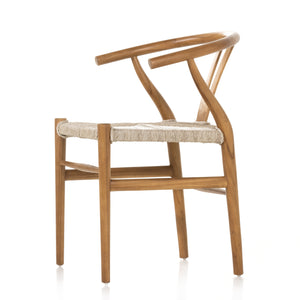 Muestra Wishbone Teak Dining Chair - Natural Teak