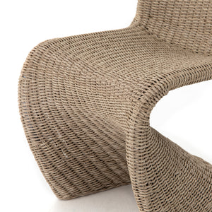 Portia Woven Outdoor Dining Chair - Vintage White