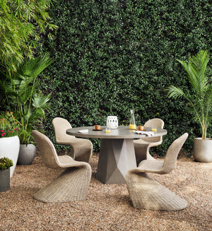 Portia Woven Outdoor Dining Chair - Vintage White