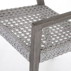 Elva Outdoor Dining Chair-Weathered Grey