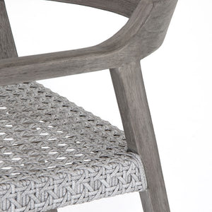 Elva Outdoor Dining Chair-Weathered Grey