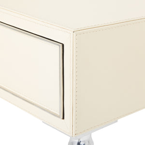 1-Drawer Side Table in Ivory | Jolene Collection | Villa & House