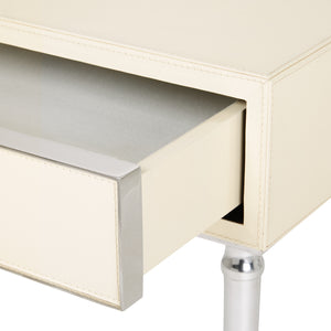 1-Drawer Side Table in Ivory | Jolene Collection | Villa & House