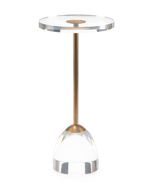 Brass and Acrylic Martini Side Table