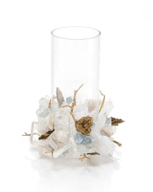 Illuminator/Vase in Crystals and Brass