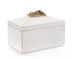 Flower-Embellished White Box
