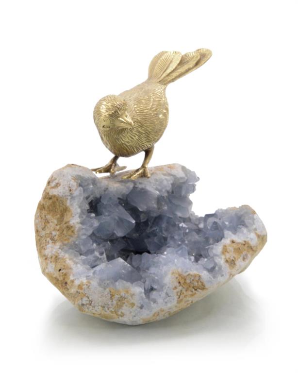 Bird on Celestite Rock II