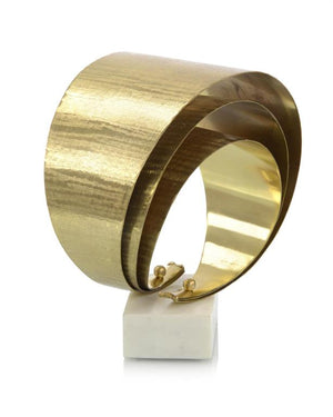 Threefold Etched Brass Sculpture