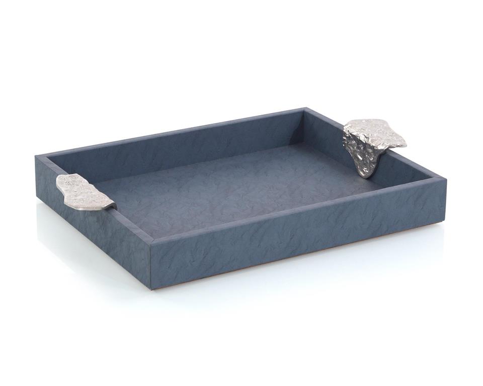 Gypsy Blue Leather Tray II