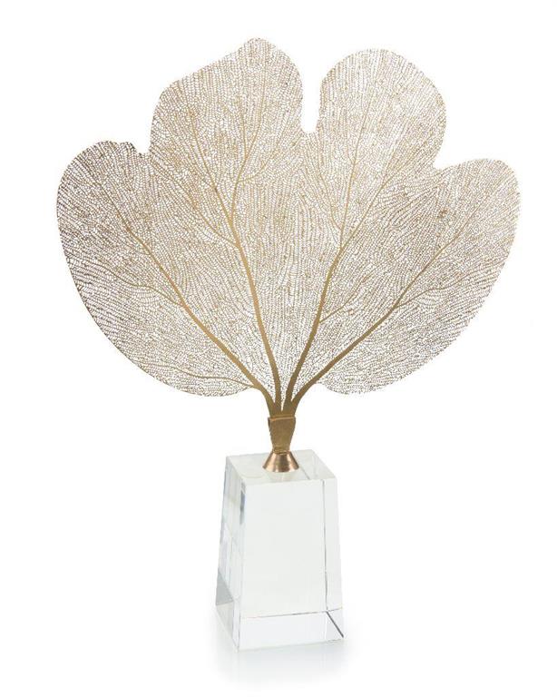 Brass Sea Fan on Crystal Base