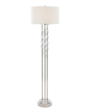 Floor Lamp with Frosted Glass Swirls