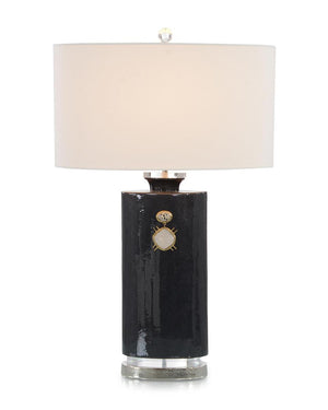 Black With Stones Table Lamp