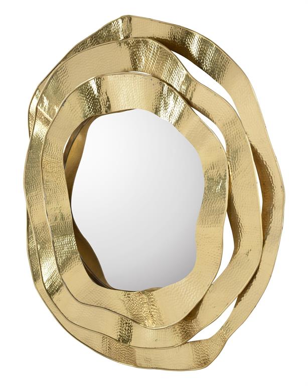 Ripple Brass Mirror