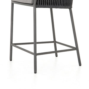 Porto Outdoor Counter Stool - Charcoal