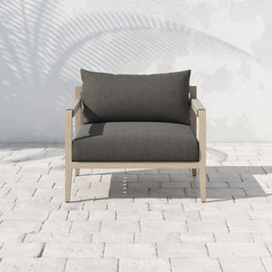 Sherwood Outdoor Chair-Brown/Stone Grey