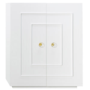 Worlds Away Judd White Lacquer Cabinet