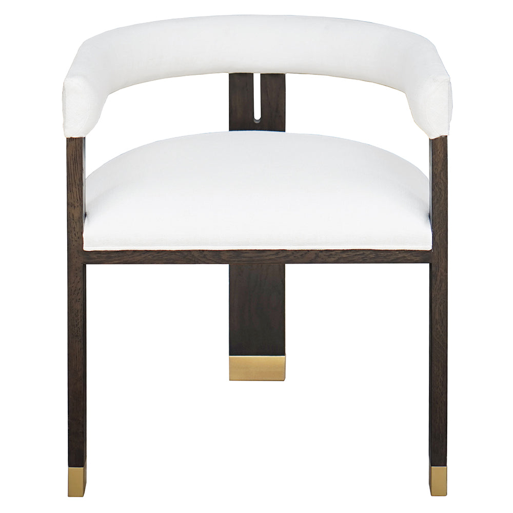 Worlds Away Jude Accent Chair - White Linen