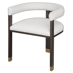 Worlds Away Jude Accent Chair - White Linen