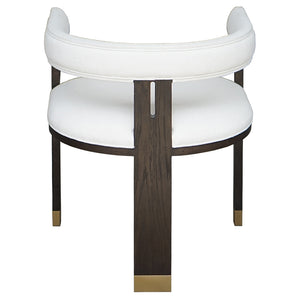 Worlds Away Jude Accent Chair - White Linen