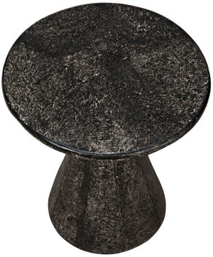 Pedestal Side Table - Black Fiber Cement