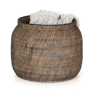 Ansel Basket-Black Rattan