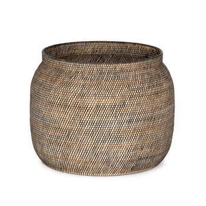 Ansel Basket-Black Rattan