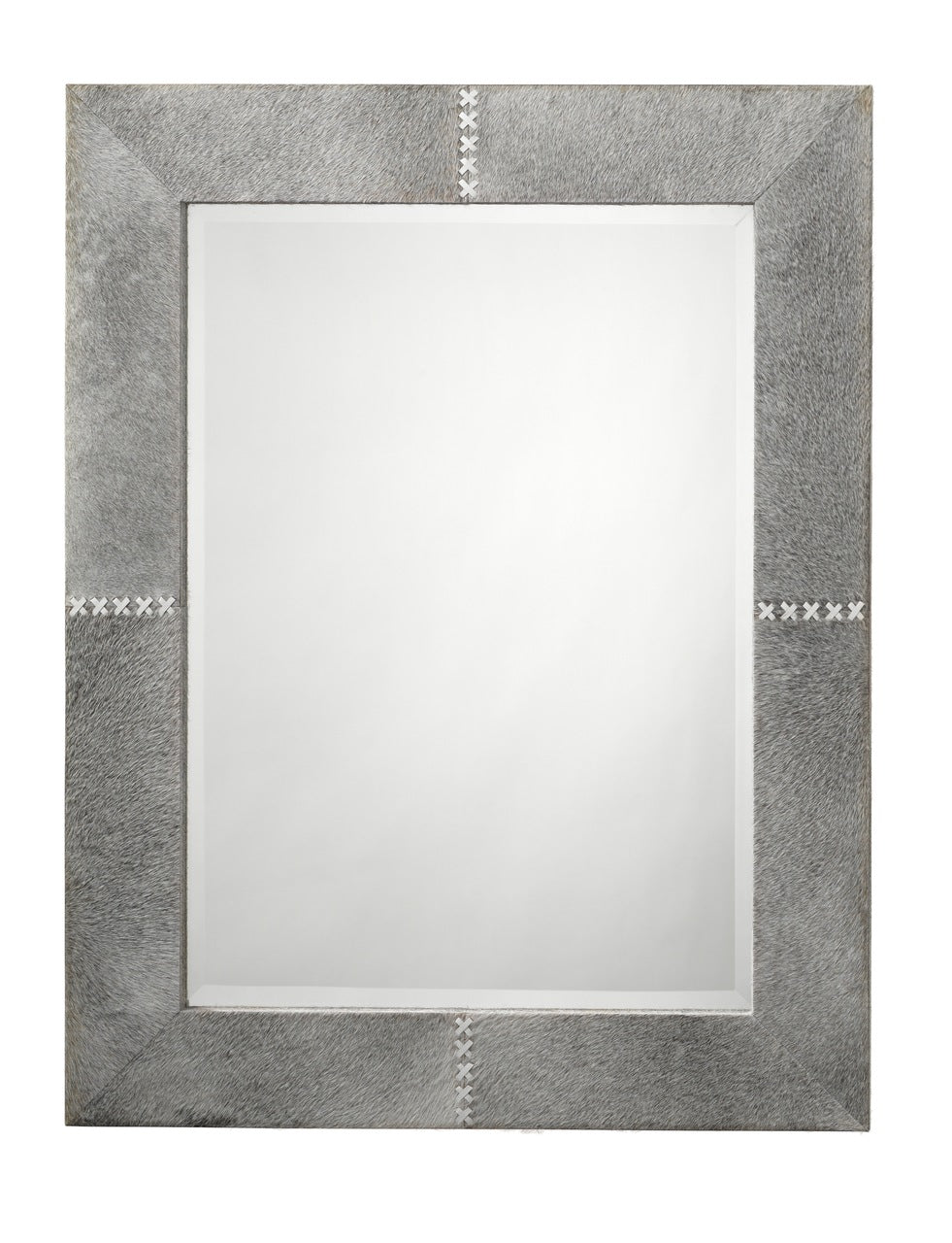 Cross Stitch Rectangle Mirror - Ash Gray