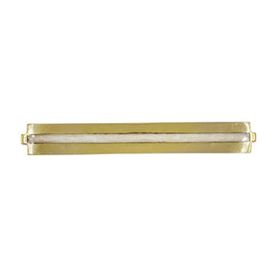 Worlds Away Karl Brass Handle Hardware - Pearl Cream Resin Inset