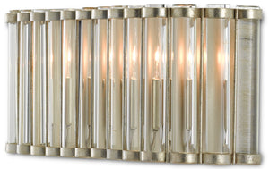 Warwick Wall Sconce - Contemporary Silver Leaf/Clear