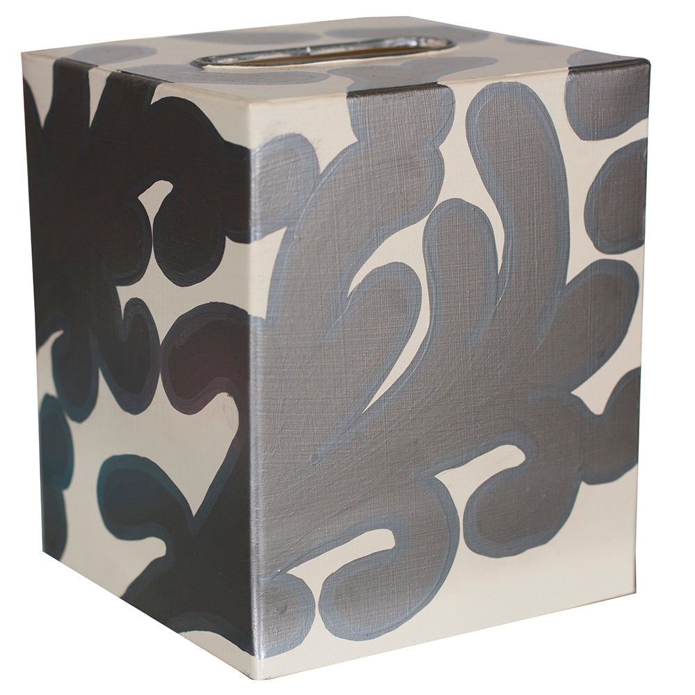 Worlds Away Decorative Tissue Box - Silver Branch Pattern
