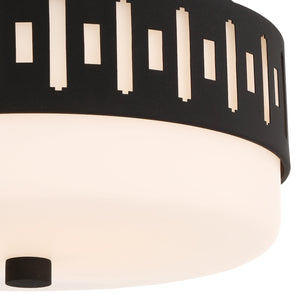 Keaton 2 Light Black Forged Ceiling Mount