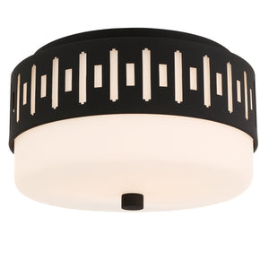 Keaton 2 Light Black Forged Ceiling Mount